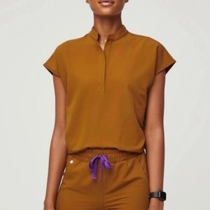 mustard/gold FIGs scrubs XS $75 - brand new